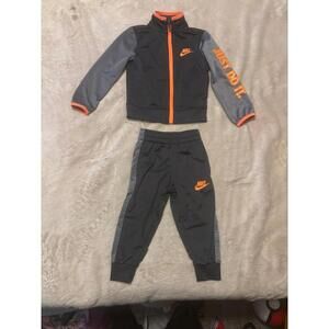 Nike 2T Tracksuit Gray Orange